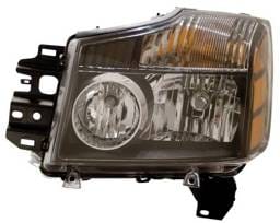 Nissan Titan Anzo Headlights - Black with Amber Reflectors - 111069