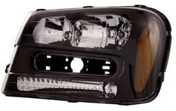 Chevrolet Trail Blazer Anzo Headlights - Black with Amber Reflectors - 111072