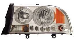 Dodge Durango Anzo Headlights - Crystal Clear Chrome with Amber Reflectors - 1PC - 111059