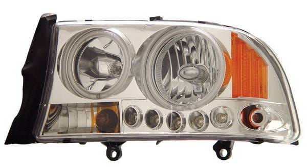 Dodge Durango Anzo Headlights - Crystal Clear Chrome with Amber Reflectors - 1PC - 111059