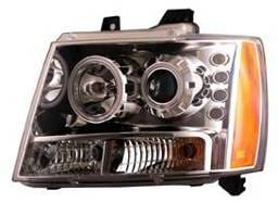 Chevrolet Avalanche Anzo Projector Headlights - Chrome & Clear with Halos - 111108