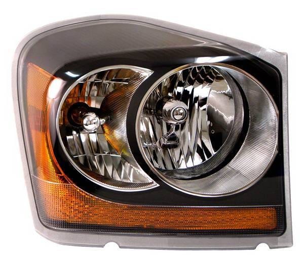 Dodge Durango Anzo Headlights - Black with Amber Reflectors - 111110