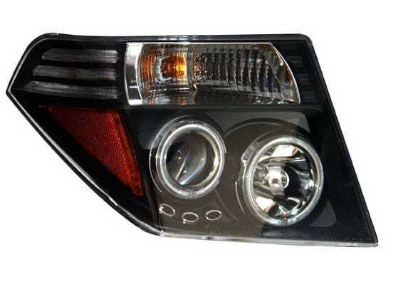 Nissan Frontier Anzo Projector Headlights - Black & Clear with Amber - 111111