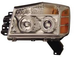 Nissan Armada Anzo Headlights - Crystal & Chrome - CCFL - 111094