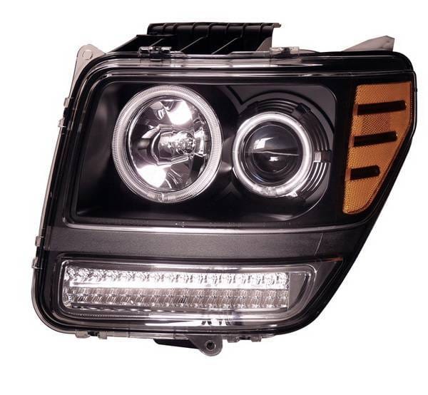 Dodge Nitro Anzo Projector Headlights - G2 Halo Black & Clear Amber- CCFL - 111145