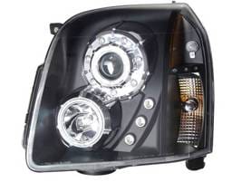 GMC Yukon Anzo Projector Headlights - Halo Black & Clear & Amber - CCFL - 111148