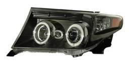 Toyota Land Cruiser Anzo Projector Headlights - Halo Black & Clear & Amber - CCFL - 111150