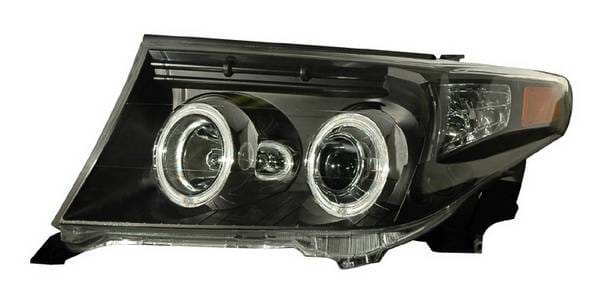 Toyota Land Cruiser Anzo Projector Headlights - Halo Black & Clear & Amber - CCFL - 111150