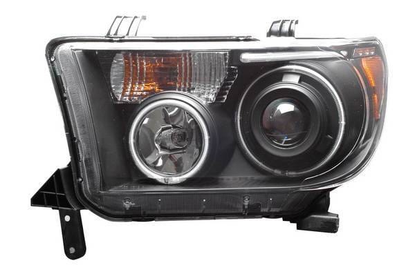 Toyota Sequoia Anzo Projector Headlights - Black with Halos - CCFL - 111135