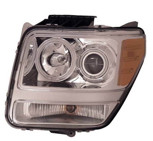 Dodge Nitro Anzo Projector Headlights - Halo Chrome & Clear Amber- CCFL - 111139