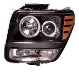 Dodge Nitro Anzo Projector Headlights - Halo Black & Clear & Amber- CCFL - 111140