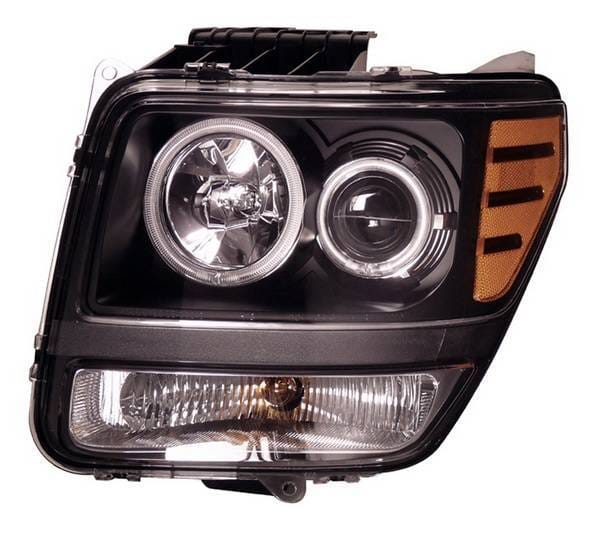 Dodge Nitro Anzo Projector Headlights - Halo Black & Clear & Amber- CCFL - 111140