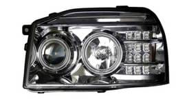 Nissan Frontier Anzo Projector Headlights - Halo Chrome & Clear Amber- CCFL - 111141