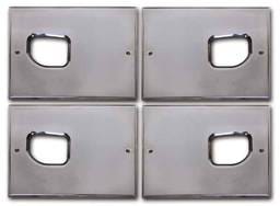 Pro-One Smooth Chrome Billet Interior Door Handle Backing Plate Set - H20003SC