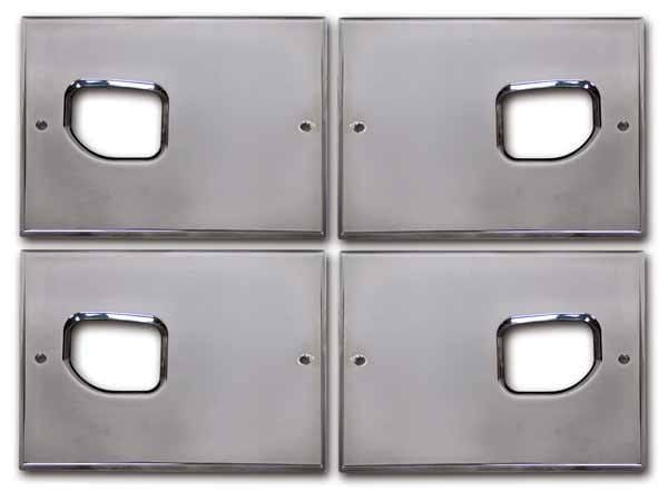 Pro-One Smooth Chrome Billet Interior Door Handle Backing Plate Set - H20003SC