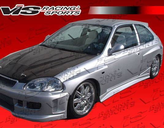 Honda Civic 2DR VIS Racing Quest Widebody Full Body Kit - Polyurethane - 99HDCVC2DQST-099P thumbnail 2