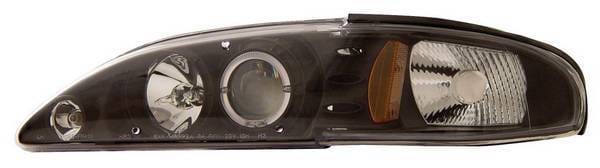 Ford Mustang Anzo Projector Headlights - with LED Halo - Black - 1PC - 121038
