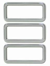 Pro-One Smooth Chrome Billet Logo Surrounds - Set - H30010SC