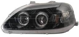 Honda Civic Anzo Projector Headlights - with Halo Black - 121071