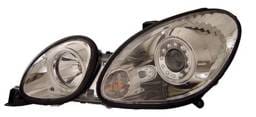 Lexus GS Anzo Projector Headlights - with Halo - Chrome & Clear with Amber Reflectors - 121143