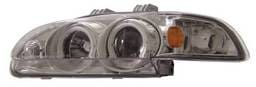 Honda Civic 4DR Anzo Projector Headlights - Chrome Clear with Halo - 1PC - 121153