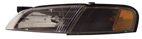 Nissan Altima Anzo Headlights - Black with Amber Reflectors - 121170