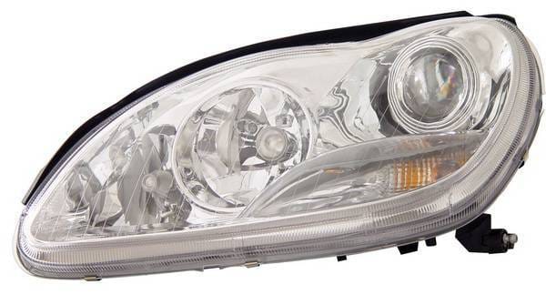 Mercedes-Benz S Class Anzo Projector Headlights - HID with Halo - Chrome & Clear with Amber Reflectors - 121177