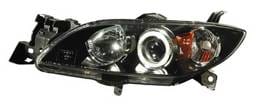 Mazda 3 4DR Anzo Projector Headlights - Halo Black & Clear & Amber- CCFL - 121228