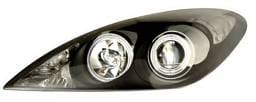 Lexus ES Anzo Projector Headlights - Black & Clear with Halos - 121232