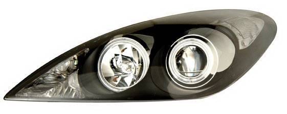 Lexus ES Anzo Projector Headlights - Black & Clear with Halos - 121232