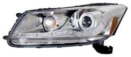 Honda Accord 4DR Anzo Projector Headlights - Halo Chrome & Clear Amber- CCFL - 121253