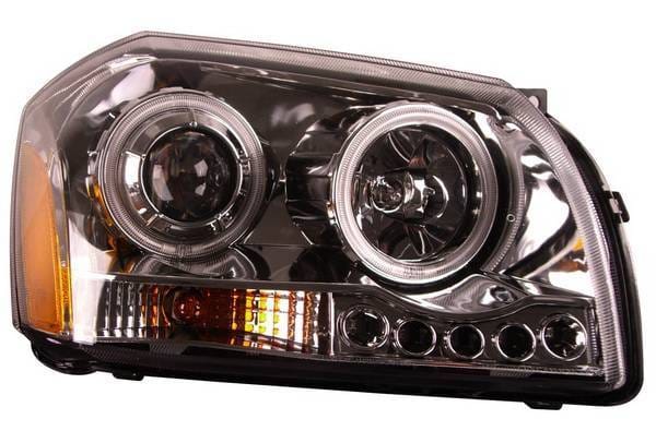 Dodge Magnum Anzo Projector Headlights - Chrome & Clear - 121219