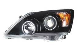 Honda CRV Anzo Projector Headlights - Black & Clear with Halos - 121225