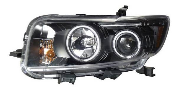 Scion xB Anzo Projector Headlights - Halo Black & Clear - 121254