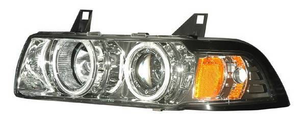 BMW 3 Series 4DR Anzo Projector Headlights - G2 Halo Chrome & Clear with Amber - 1PC - 121266