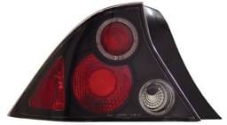 Honda Civic 2DR Anzo Taillights - with Halo - Black - 221046