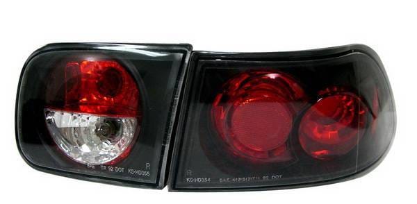 Honda Civic 2DR & 4DR Anzo Taillights - Black - 221056
