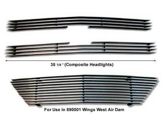 Chevrolet Blazer Wings West Billet Grille Set - 3PC - 302020