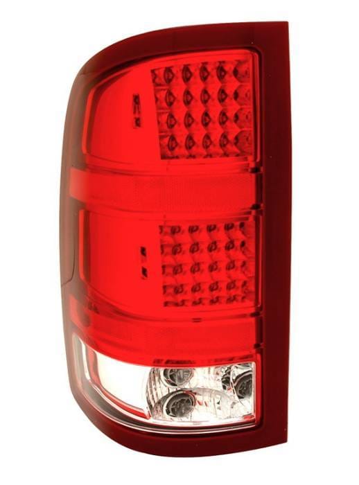 GMC Sierra Anzo LED Taillights - Red & Clear - 311089