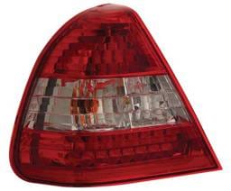 Mercedes-Benz C Class Anzo LED Taillights - Crystal Lens - Red & Clear - 321049