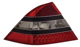 Mercedes-Benz S Class Anzo LED Taillights - Red & Clear - Black Center - 321085
