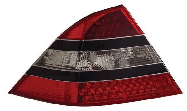 Mercedes-Benz S Class Anzo LED Taillights - Red & Clear - Black Center - 321085