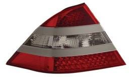 Mercedes-Benz S Class Anzo LED Taillights - Red & Clear - Silver Center - 321086
