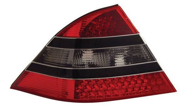 Mercedes-Benz S Class Anzo LED Taillights - Red & Smoke - Black Center - 321118
