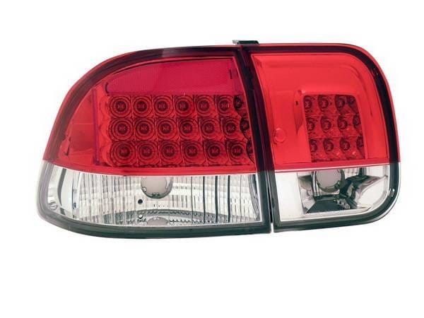 Honda Civic 4DR Anzo LED Taillights - Red & Clear -4PC - 321155