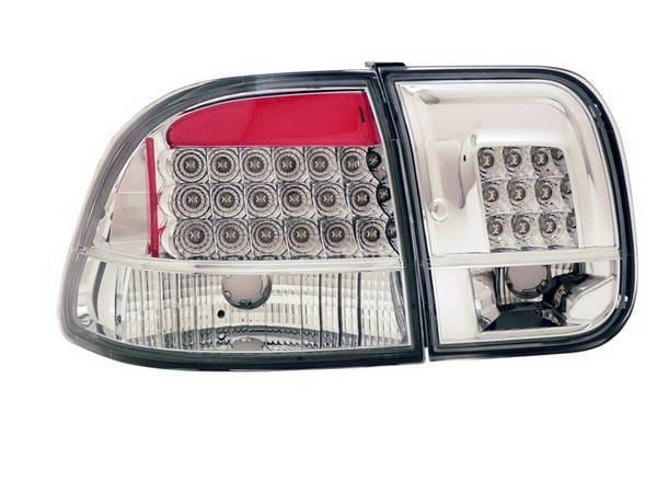 Honda Civic 4DR Anzo LED Taillights - All Chrome - 4PC - 321156