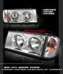 Euro Chrome Headlights With Corner Lights - 190E