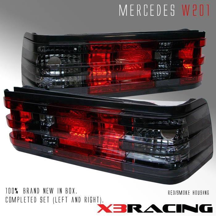 Euro Red Smoke Taillights - 190E