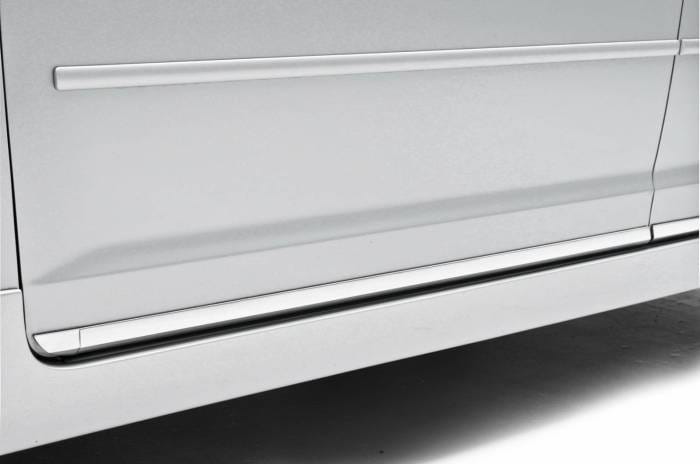 Ford Fusion 3dCarbon Lower Door Moldings - Chrome Plated Stainless Steel - 4PC - 691555