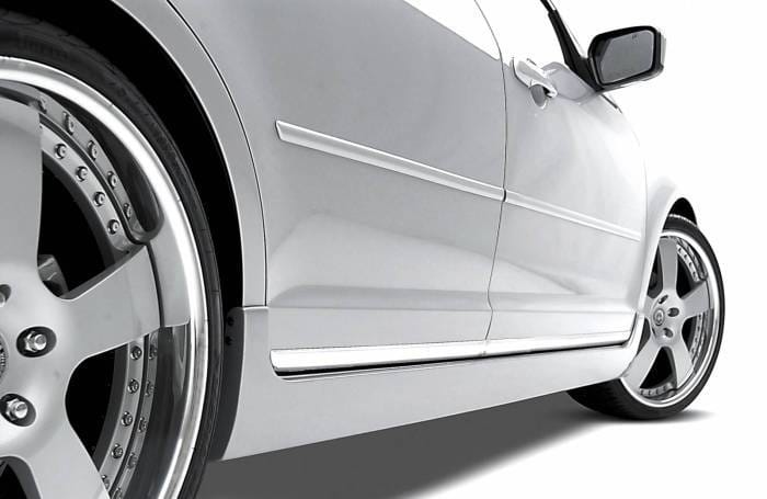 Ford Fusion 3dCarbon Lower Door Moldings - Chrome Plated Stainless Steel - 4PC - 691555 thumbnail 2